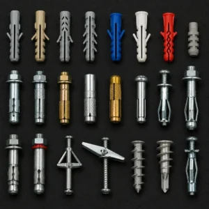 High-performance industrial anchors securing heavy machinery to a concrete foundation.