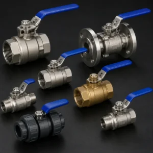 Premium industrial ball valves controlling fluid flow in a manufacturing facility.