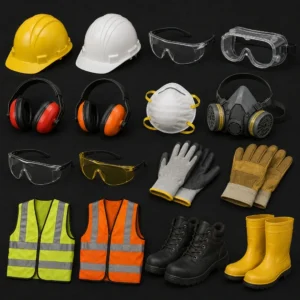 High-performance industrial safety equipment protecting workers in a manufacturing facility.