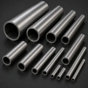 High-performance industrial seamless pipes transporting high-pressure fluids in a manufacturing facility.